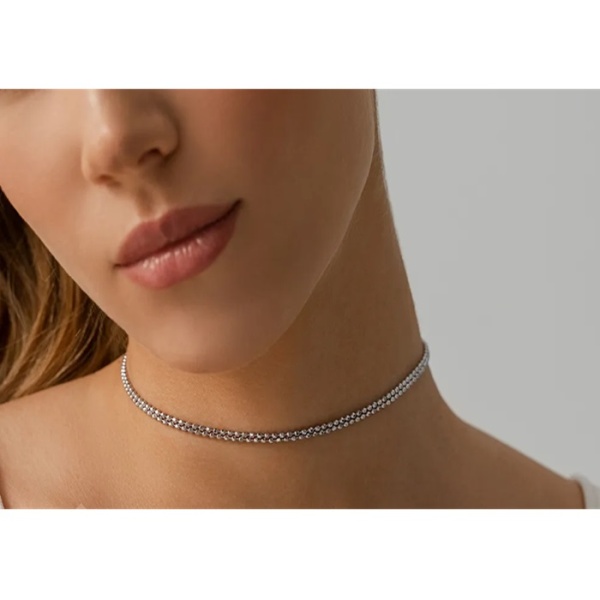 Колье-чокер из серебра